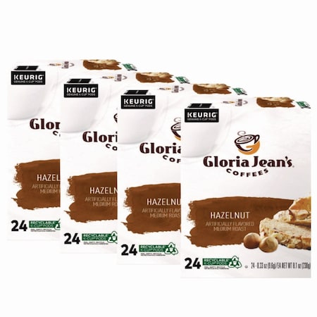 Gloria Jeans Coffee, Hazelnut, K-Cup, Coffee, 4 lbs, 96 PK DIE-60051052